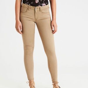 American Eagle Super Super Stretch X khaki pants